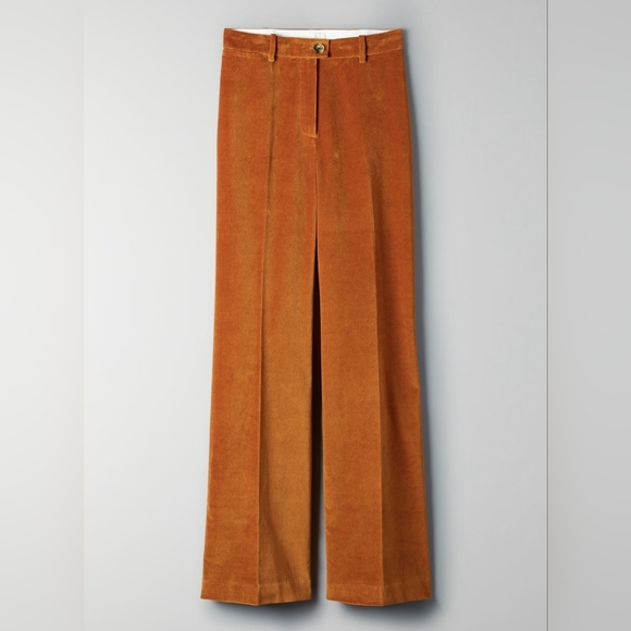 ARITZIA Wilfred Francesca Velvet Pants Fit Flare Hemmed/Altered Sz 2 Inseam 27.5 - Picture 3 of 10